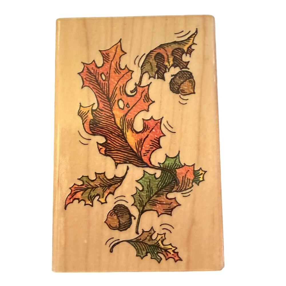 Stampendous! Oak Leaves M050 Rubber Stamp